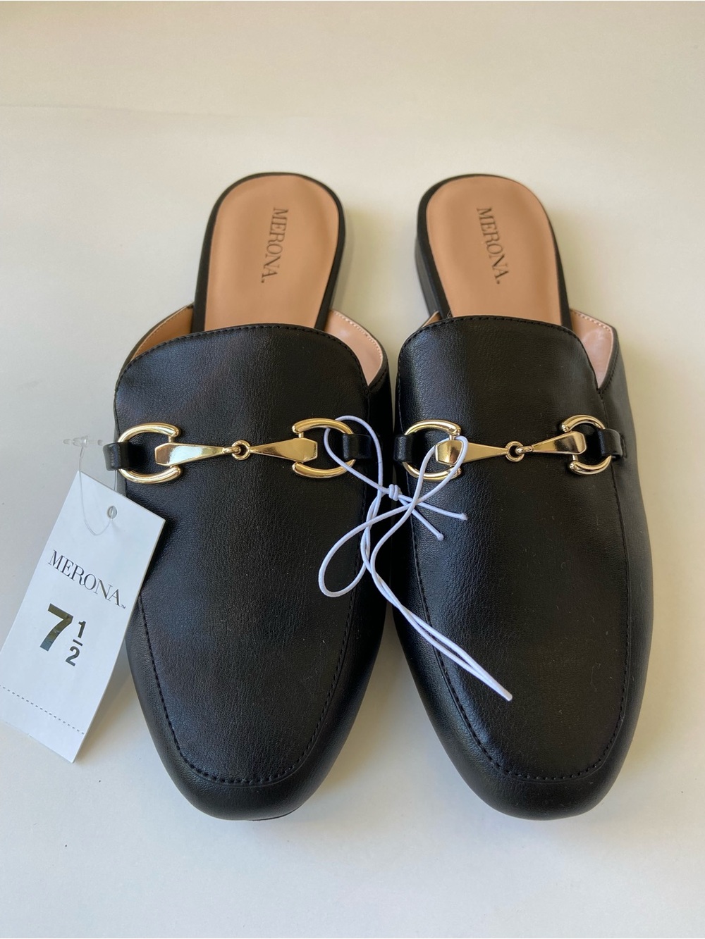 NWT Merona Women’s Black Slip-On Gucci like Loafer Mules